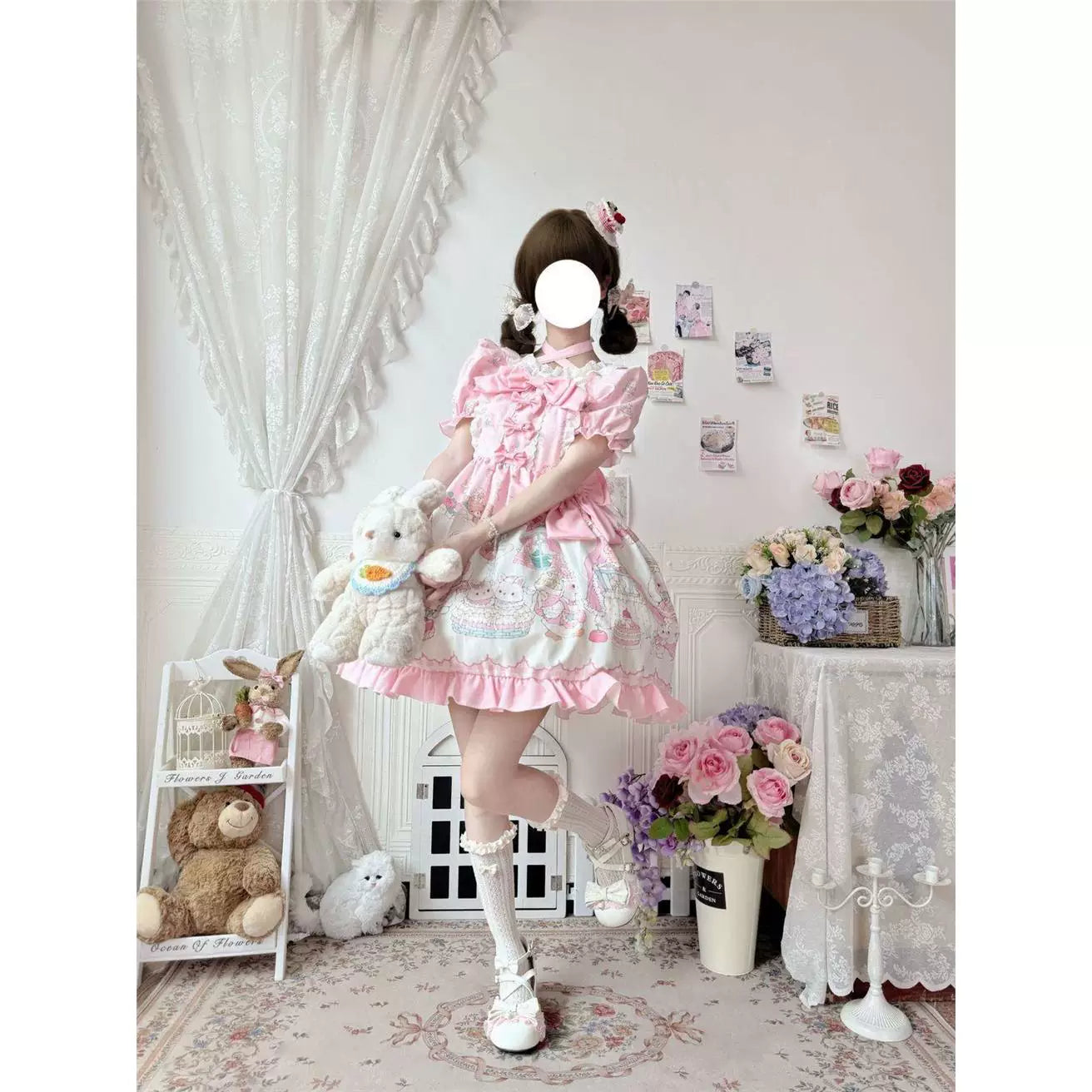 Sweetheart Dream Machine - Afternoon Sweet Dream - Layered-Ruffle One-Piece Dress