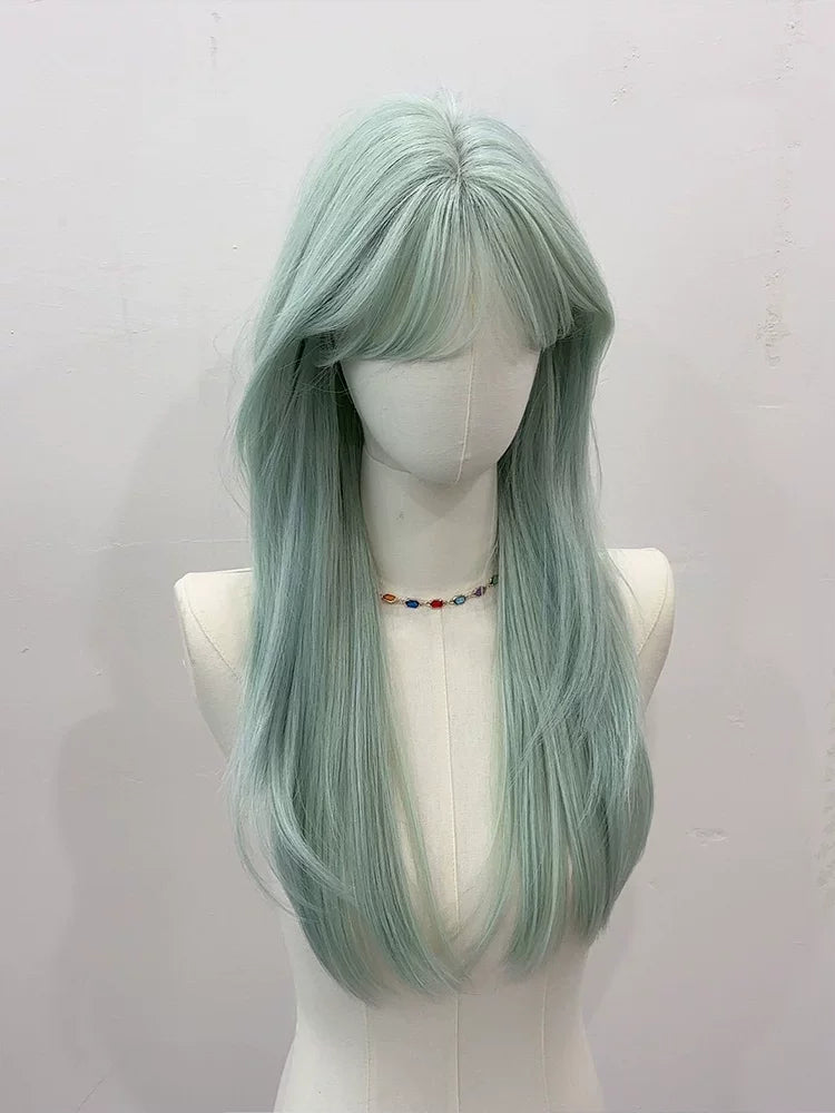 Kunkun Fish mint milk green straight wig - view 4