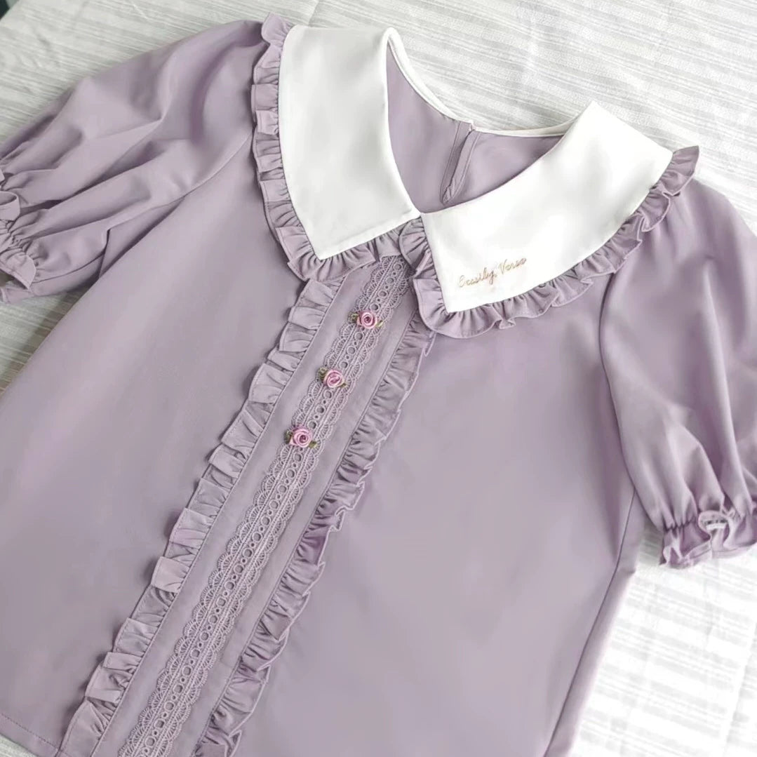 Little Gardener - Embroidered Blouse and Adjustable JSK Set - detail view 15