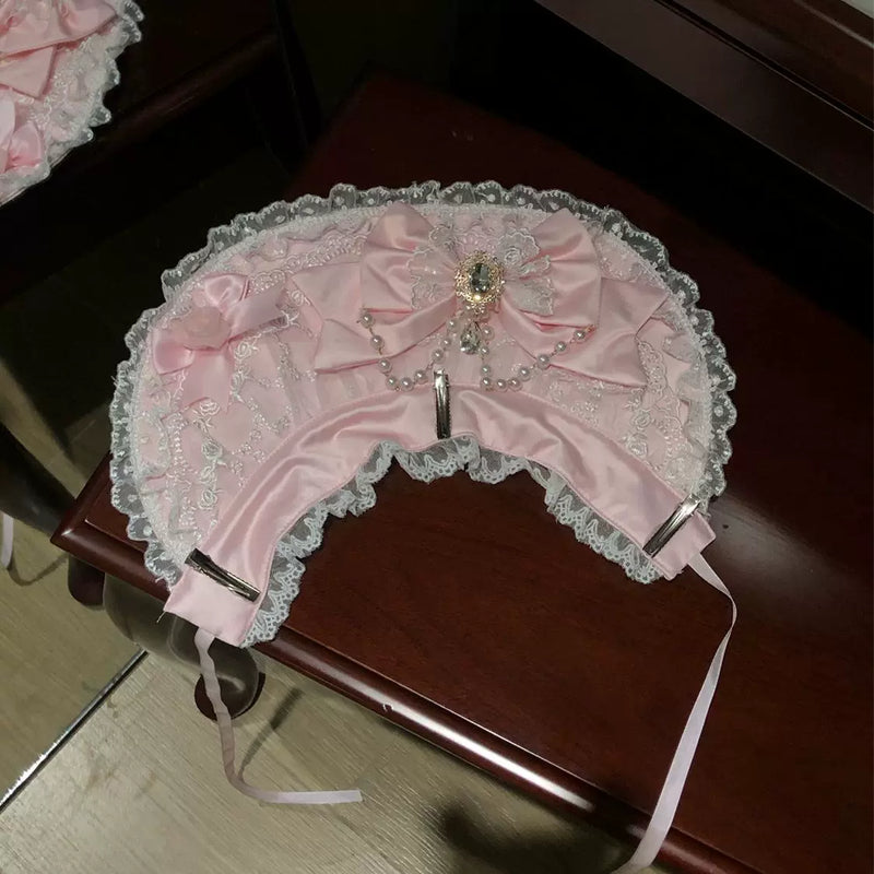 Hanguliang - Curtain Poem - Bridal Sweet JSK Dress with Lace and Ribbon Trim - option image