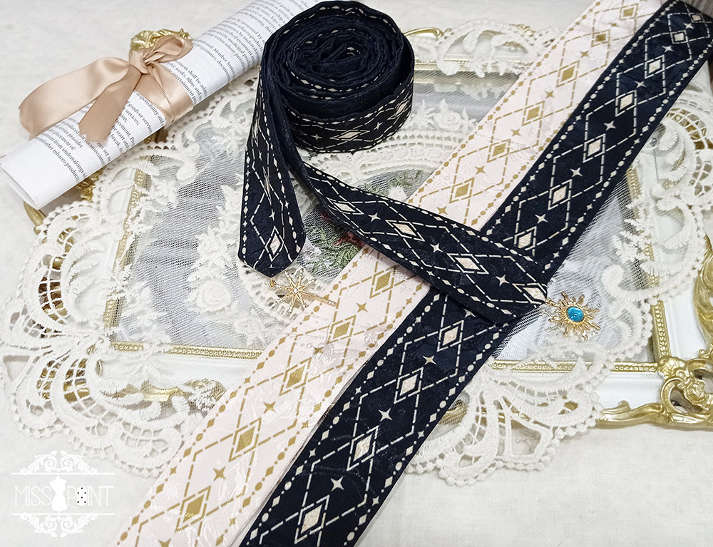 Dusk Bester - Egyptian Lolita Brooch Waistband Shawl rhombus dark waistband