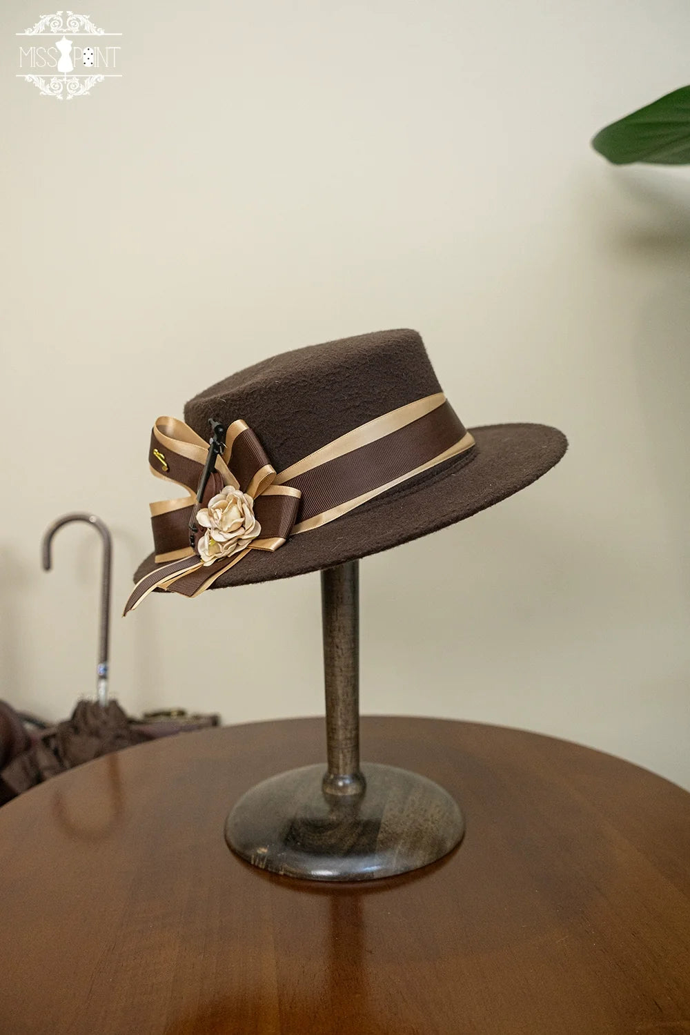 Miss Point - Elegant Lolita Top Hat - Golden Movement Lolita Hat