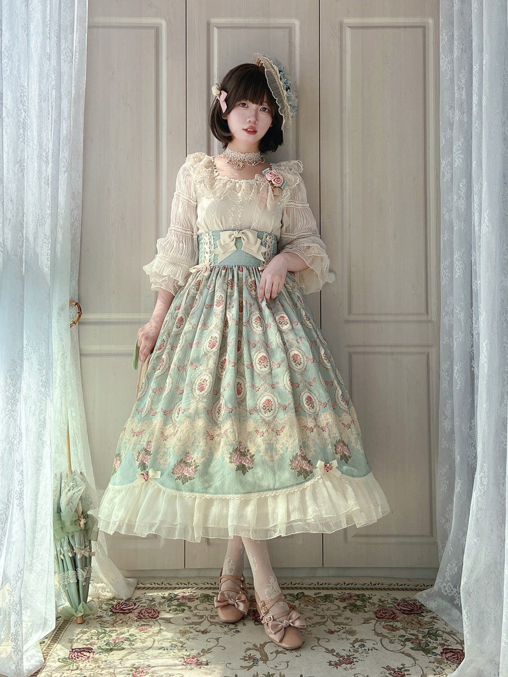 Miss Point - Retro Lolita Lace Long Sleeve Blouse - Innerwear