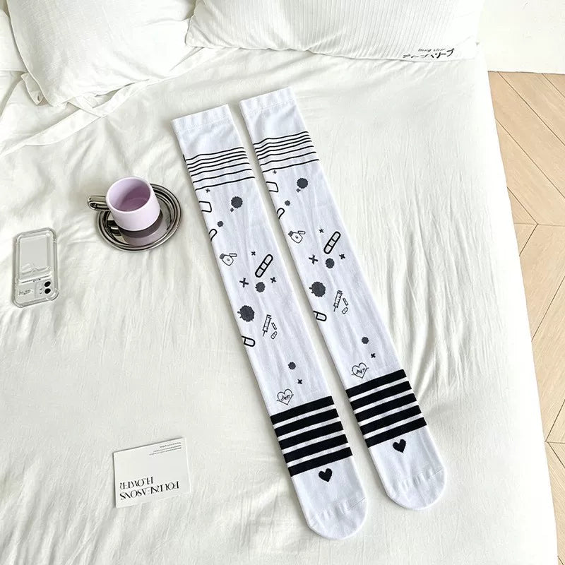 Fantasy Doll - Sweet Character - Over-the-Knee Socks with Character Prints