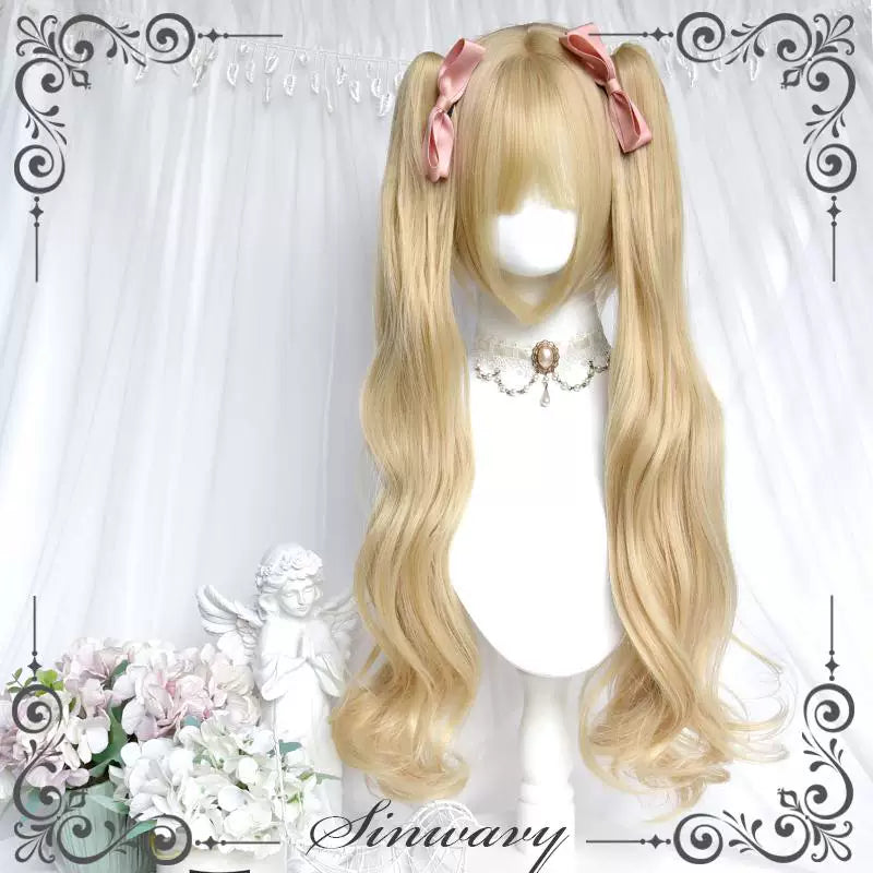 Sinwavy gold 60cm twin ponytail wig - view 4