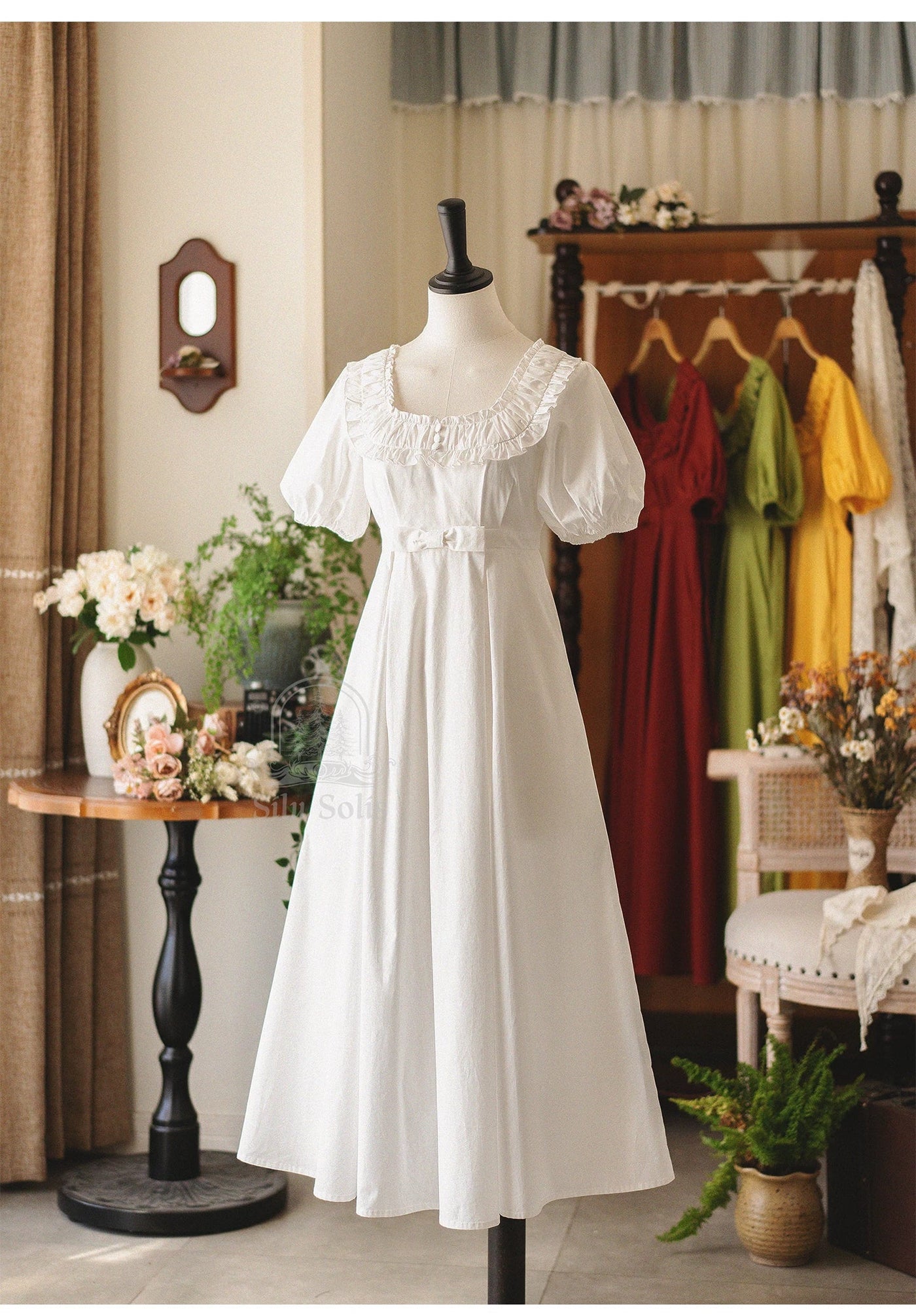 Forest Wardrobe - Morning Forest - Cotton Empire Waist OP Dress with Built-in Bra Pads