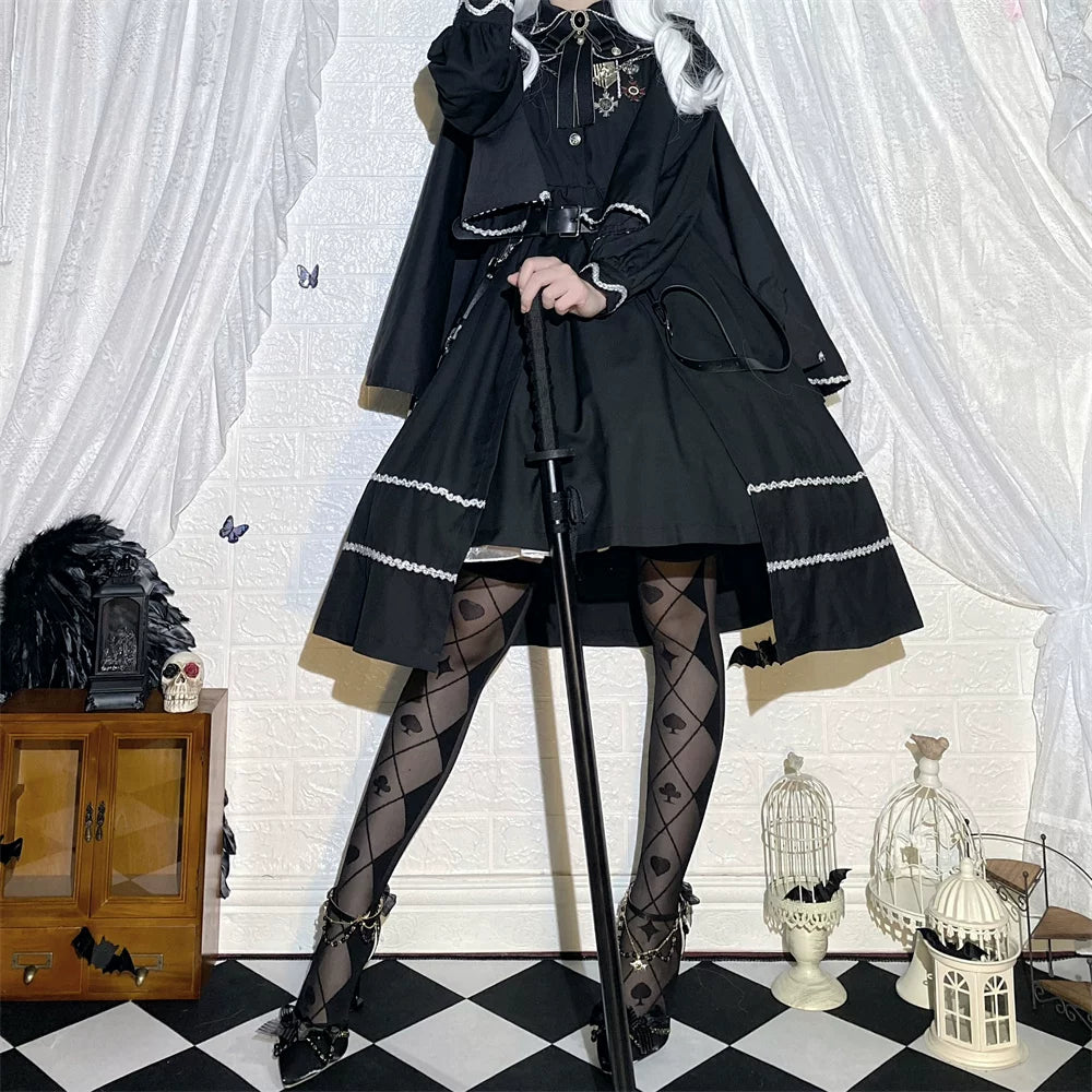 Fantasy Doll - Alice Diamond - Over-the-Knee Socks with a Cross-Lattice Pattern