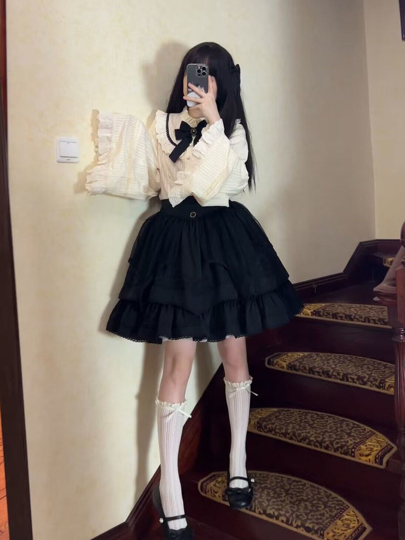 Uncle's Workshop - Rich Girl - Elegant Lolita Blouse and Skirt, Detachable Sleeves