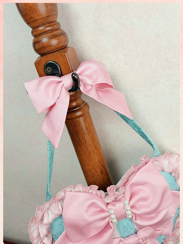 Alice Girl - Sweetheart Petal - Color Block Sweet Lolita KC, Heart-shaped Bag