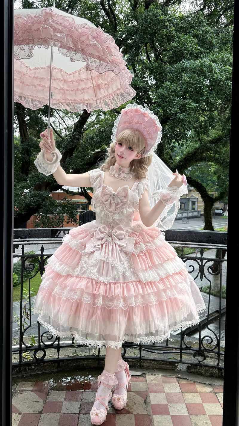 Miaolin Original - Rose Oath - Sweet Lolita JSK dress with rose