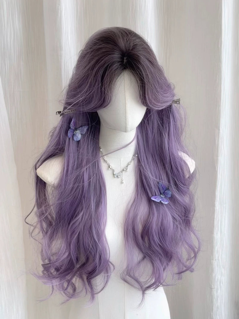 Kunkun Fish purple long wavy full wig - view 2