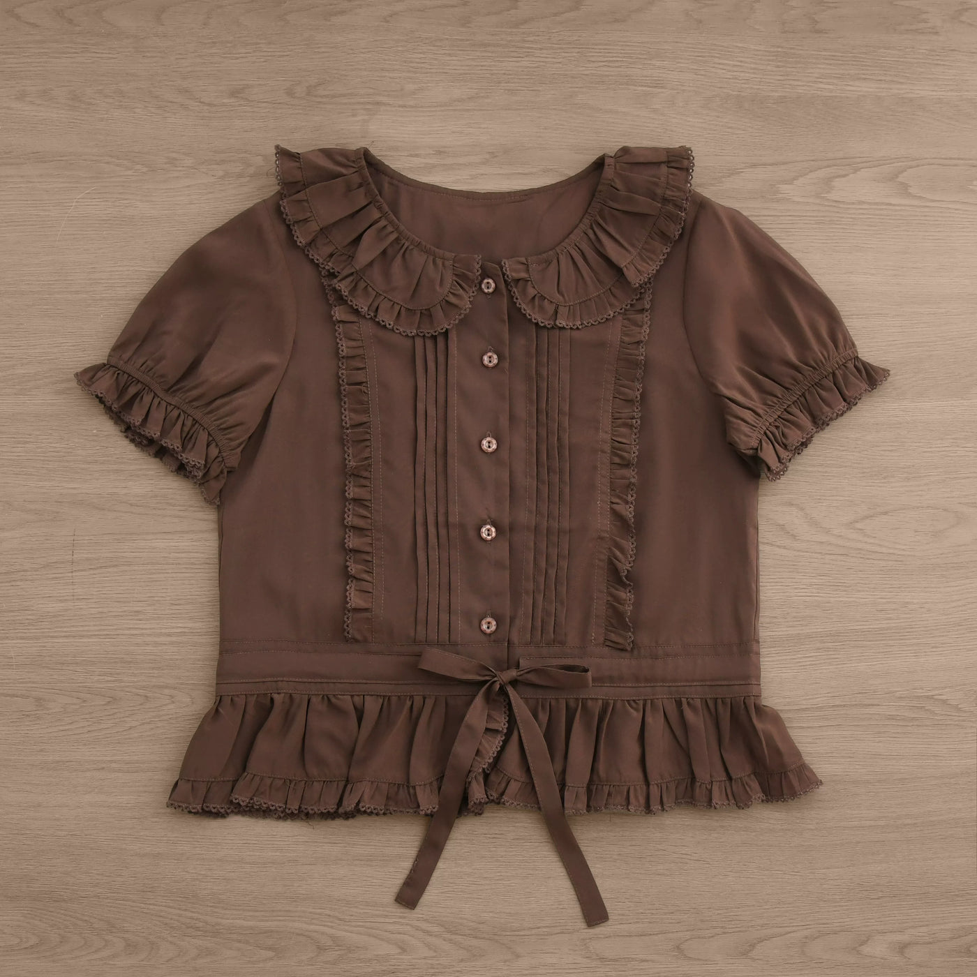 MIST - EverSpring - Sweet Lolita Shirt with a ruffled Peter Pan collar