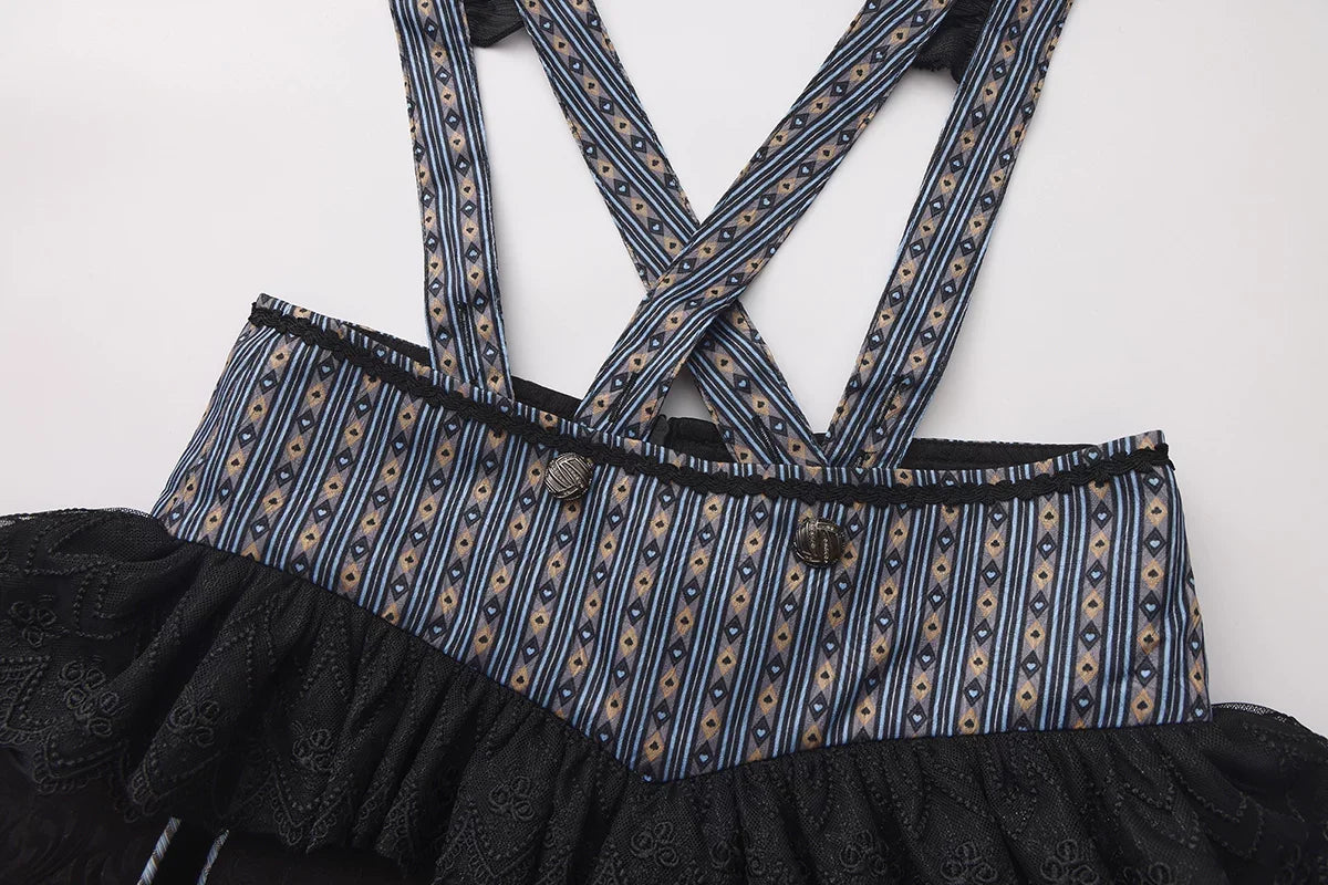 Immortal Thorn - Immortal Bunny's Invitation - High-Waist Ouji Lolita Lantern Shorts, Detachable Straps