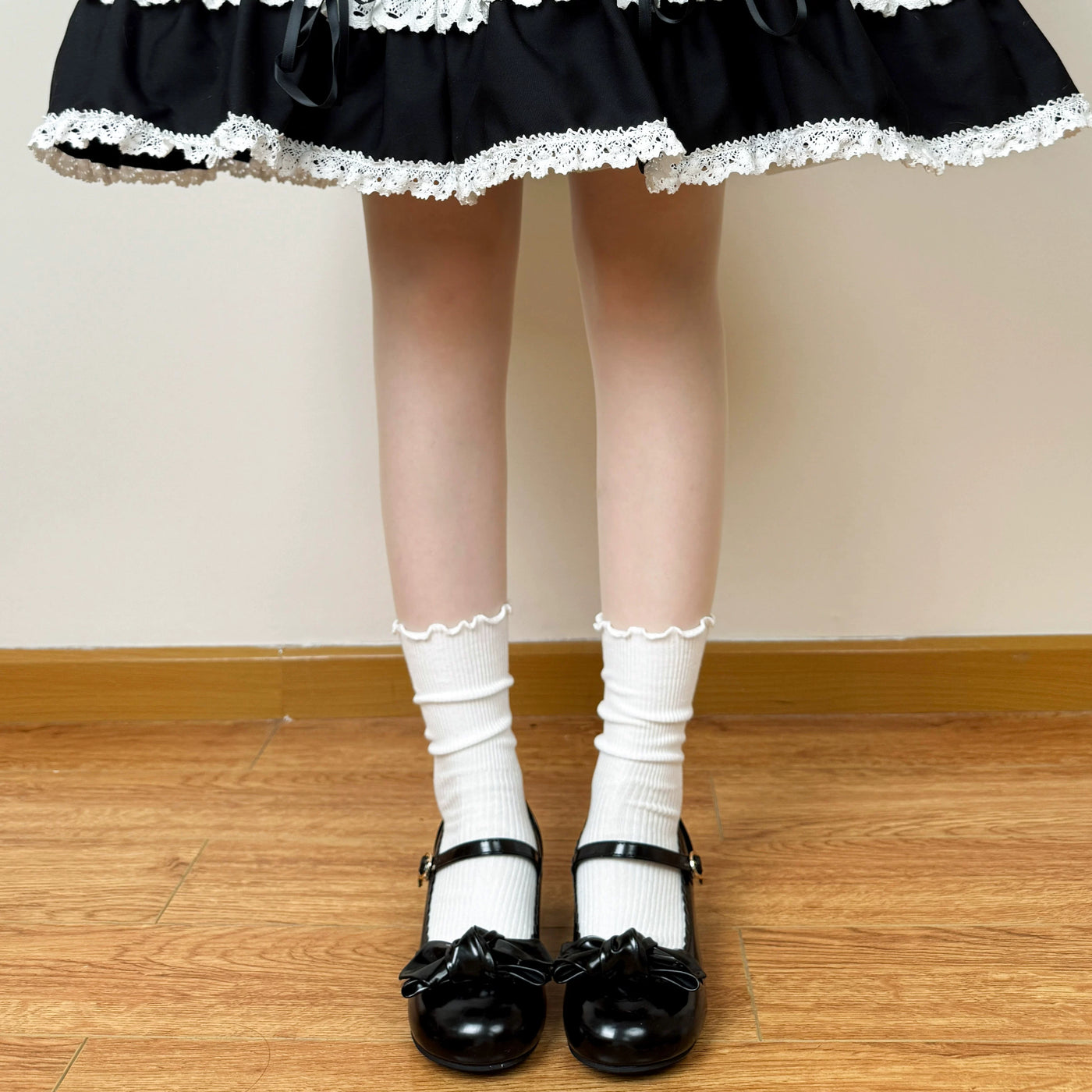 Chubby Bear Tales - Doll Lace Collection - Six-Style Mid-Calf Slouch Socks with Lace Details