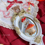 Gold bow umbrella-shaped mushroom