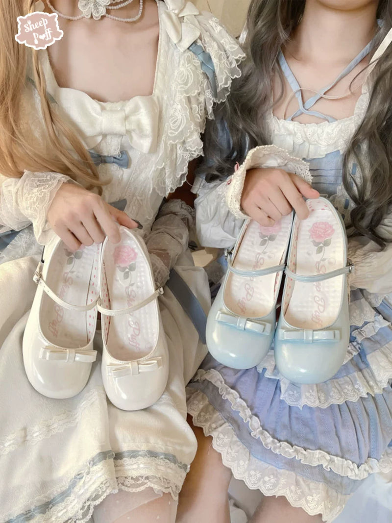 sheeppuff Porcelain Doll Low-Heel Lolita Shoes