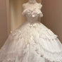 White Dress + Collar + Butterfly Train / S