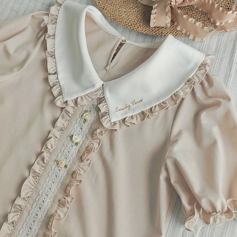 Little Gardener - Embroidered Blouse and Adjustable JSK Set - detail view 14