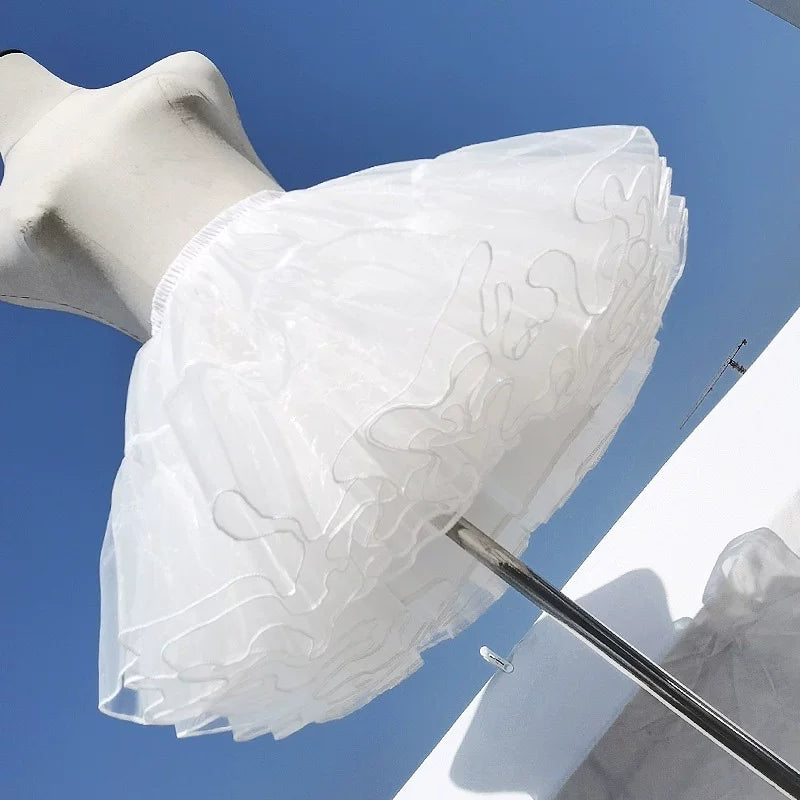 囚鸟旅店‖大码现货‖超暴力四层水光纱中狗短Lolita裙撑48cm35cm
