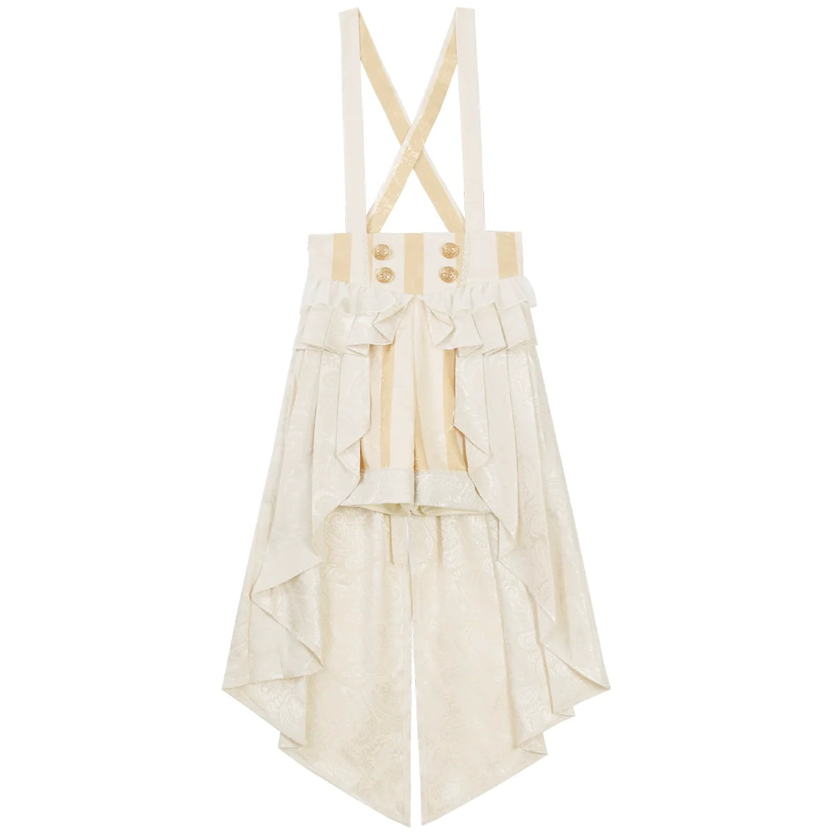 Designer's Gift - Ouji Lolita Suspender Shorts & - Jacquard Shirt Innerwear