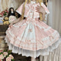 Pink and white / S / JSK (includes chest-front bow and train bow)