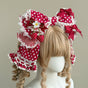 No. 2 Red Strawberry Oversized Wired Headbow Only - No Hair Clips