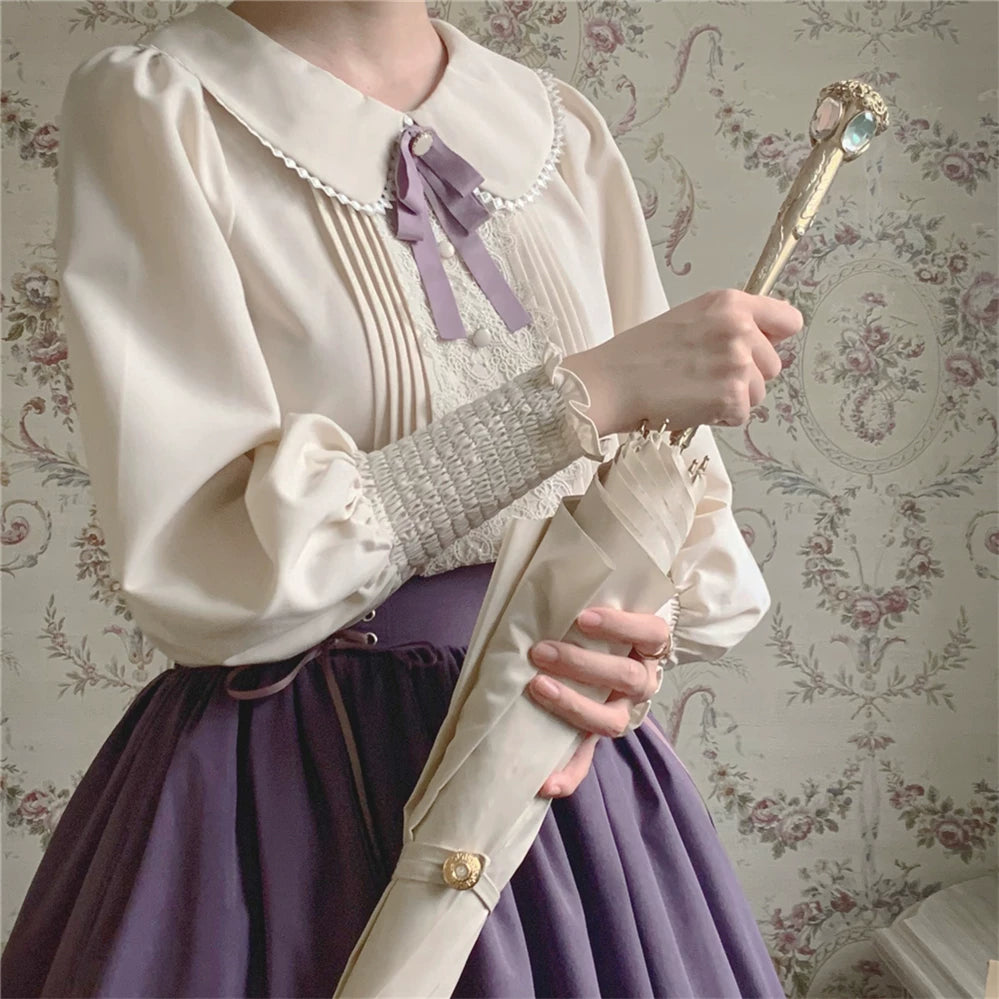 Countess's Autumn Outing - Embroidered Blouse and Skirt Set - detail view 7