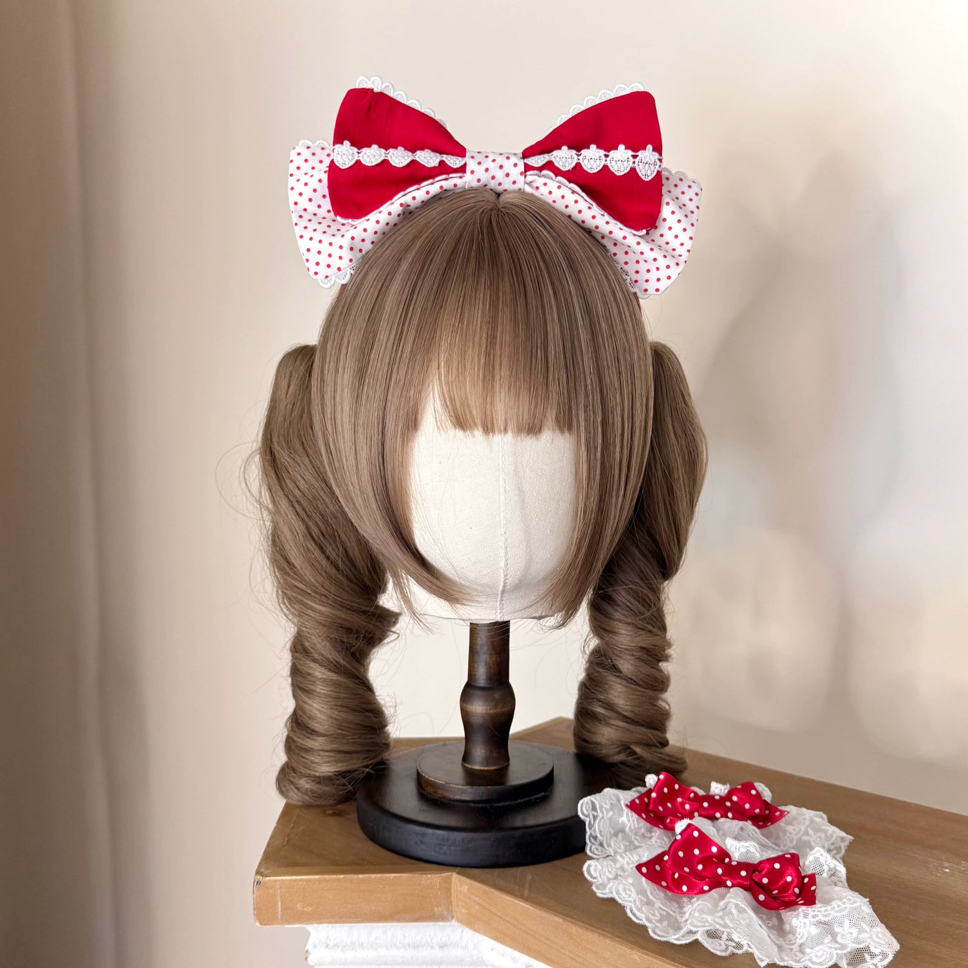 Tata Long Ear - Miss Strange Strawberry - JSK Dress with Strawberry Border Motif