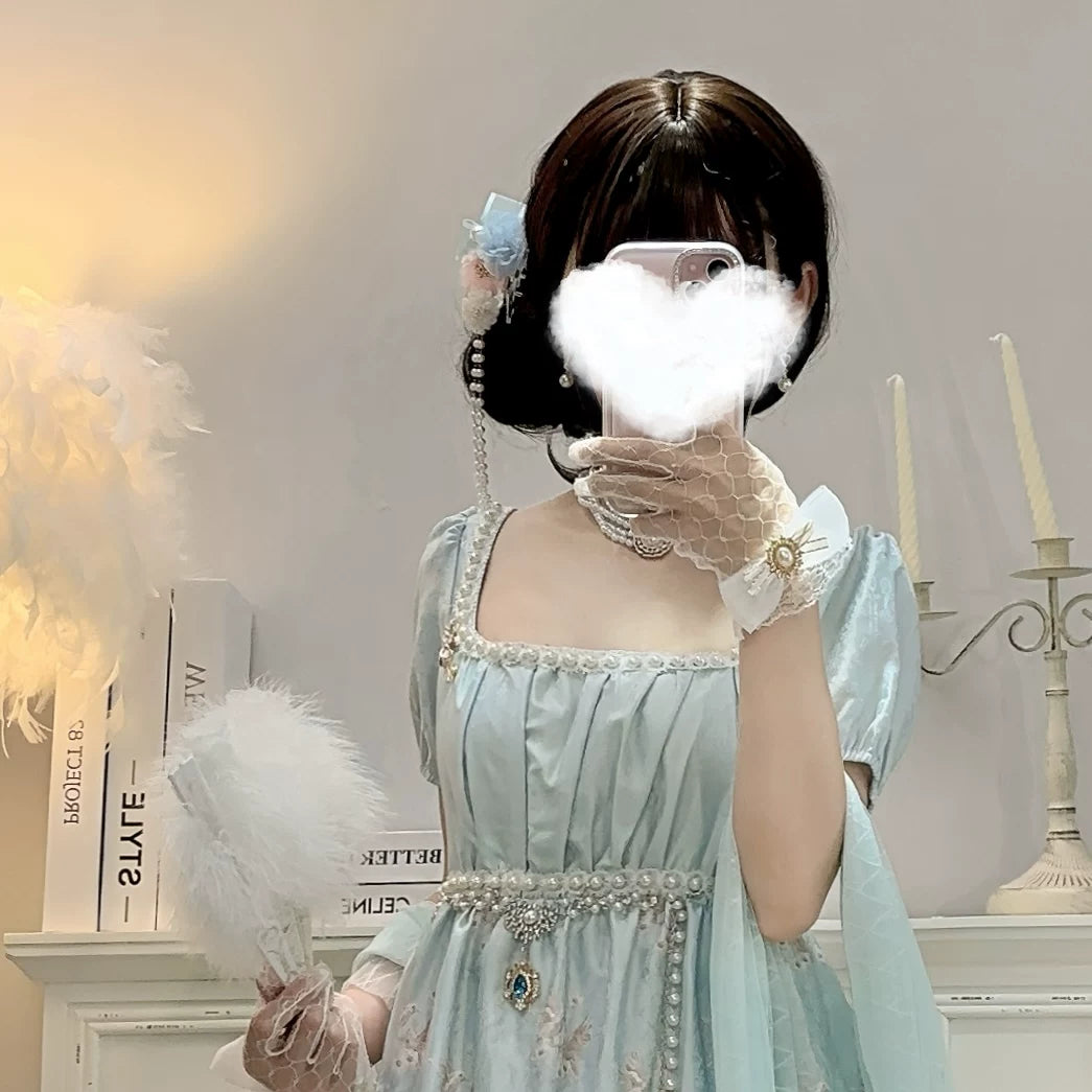 Cat Upon Cat - Pastel Lace - Accessory Collection with Floral Lace and Pearl Details