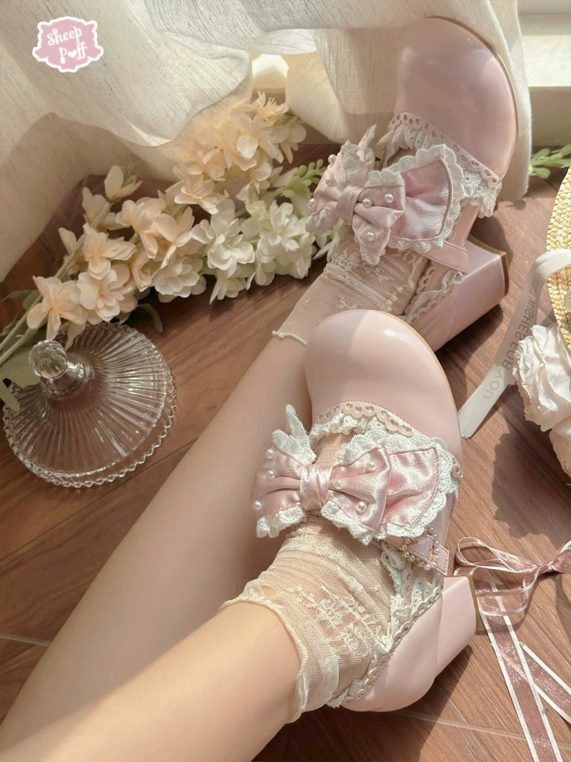 sheeppuff Pearl Candy Mid-Heel Shoes