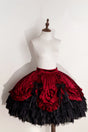 Crimson Ember · Velvet Lift-Up Skirt / M / Single Item