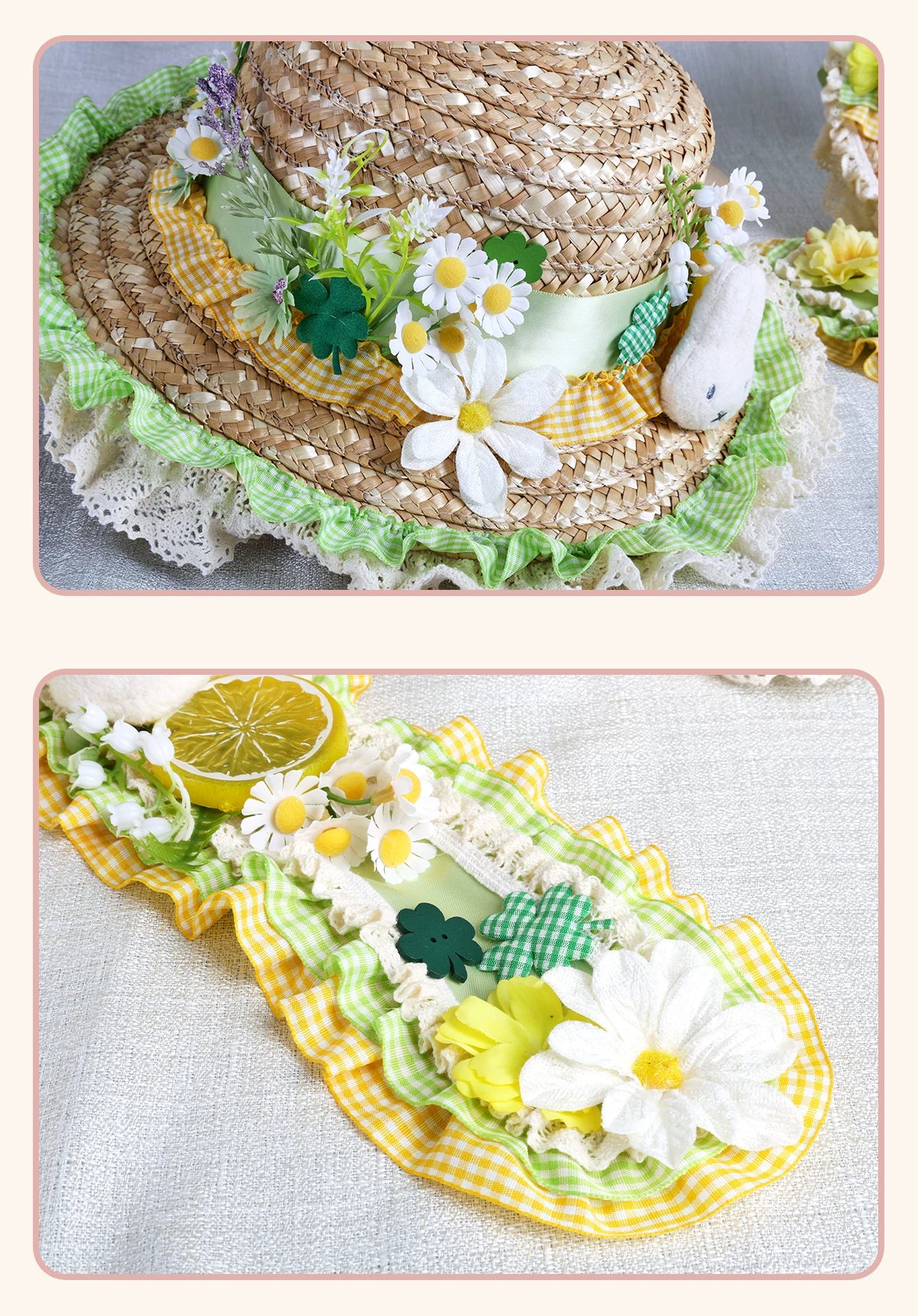 Stardust Rose - Pastoral Spring - Headwear with lace trim