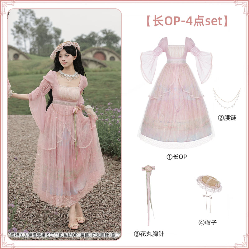 With PUJI - Giverny Spring - Lolita Dress Collection, High-waist Silhouette & Full Skirt detail view 10