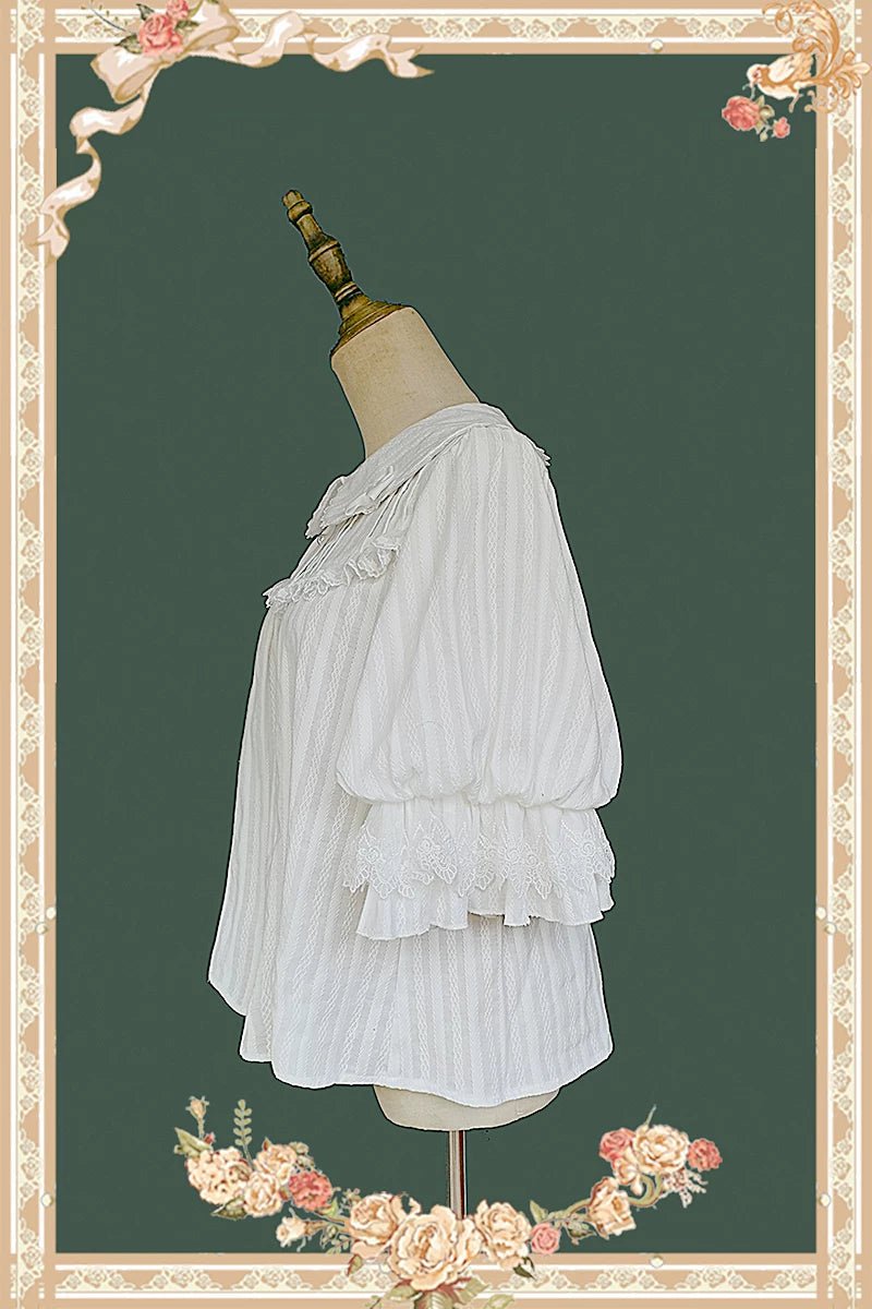Infanta - Little Cotton - Puff-Sleeve Babydoll Blouse