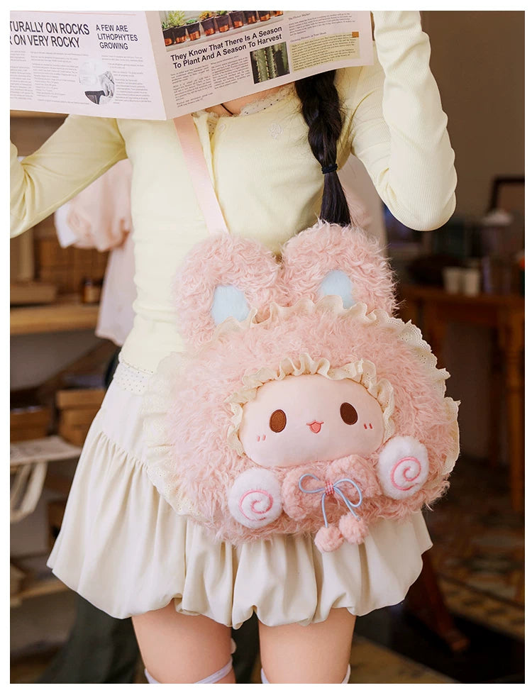 LambGuli - Rubitu Big-Face - Plush Bags and Backpacks with Character Face Motifs