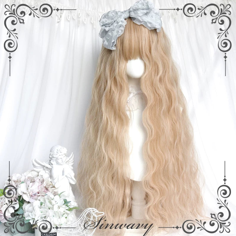 Sinwavy Milky Foam 80cm beige curly wig - view 3