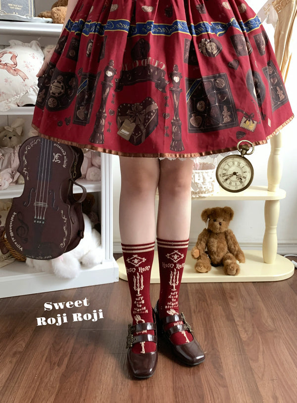 Roji Roji - Printed Cotton Sweet Lolita Calf - Socks Socks