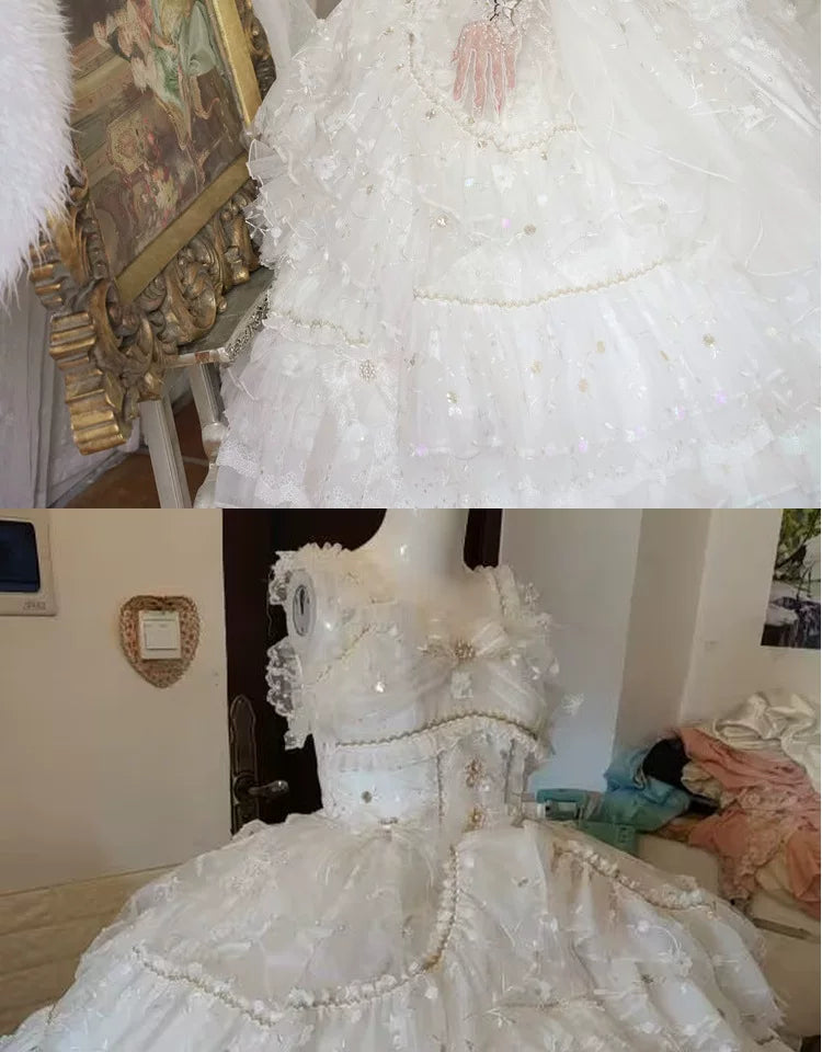 Maoxi Xiaoxiannu Lolita - Dream Waltz - White chiffon JSK dress