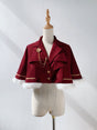 Cape rouge uniquement (avec garniture de fourrure amovible) / Taille unique