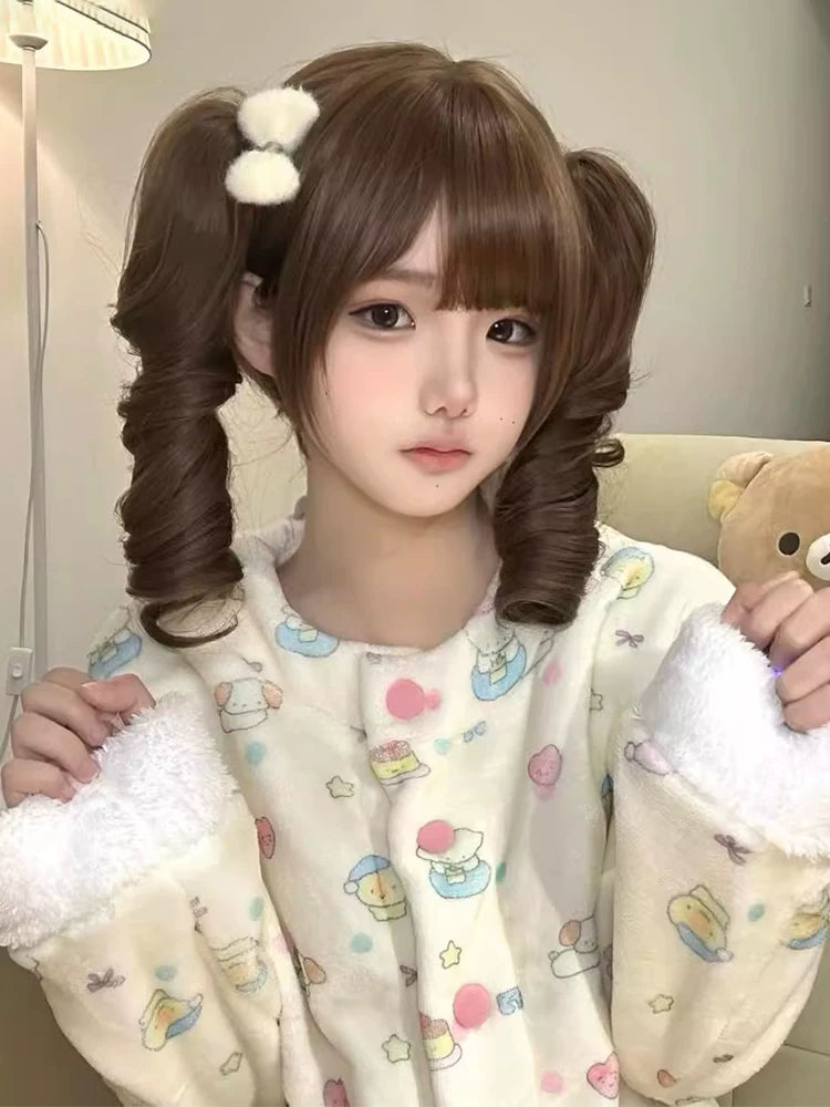 Twin-tail Roman curl full-head wig - view 5