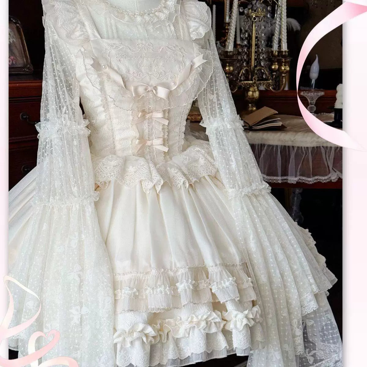 Sweetheart Dream Machine - Ballet Ruffle - Lolita Blouse with Princess Sleeves