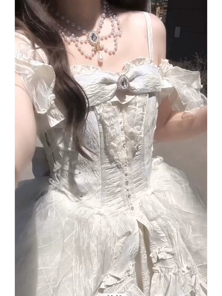 Flora Muse - Sweet Lolita Bridal Ballgown - Off-shoulder one-piece