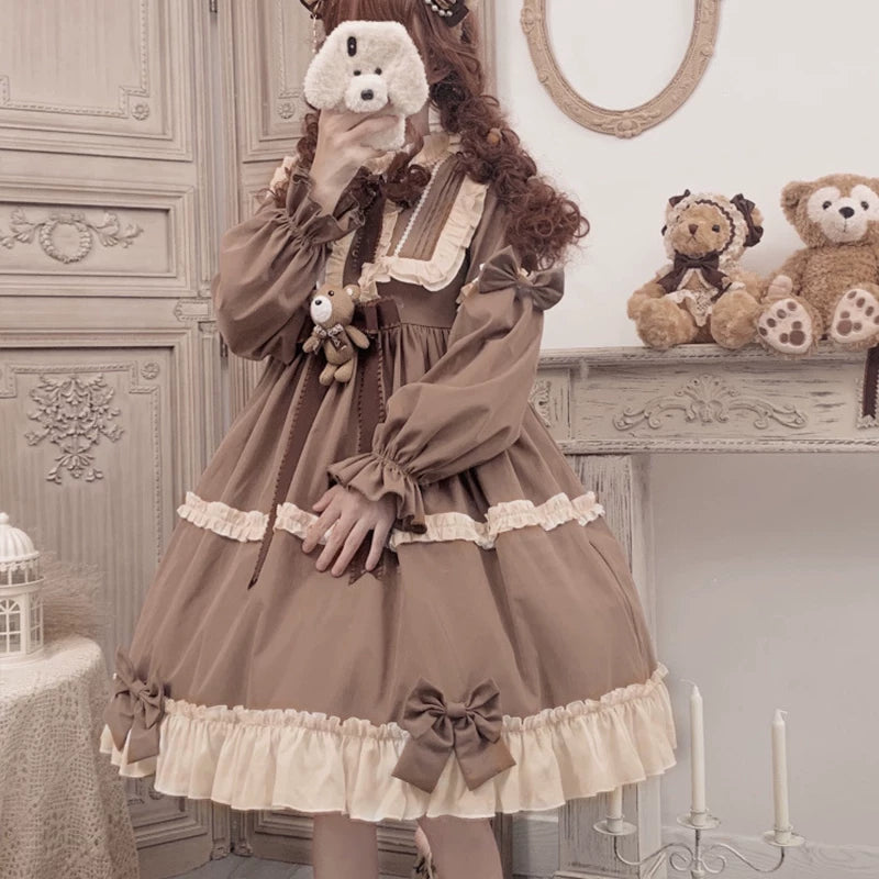 Yueele - Cocoa Teddy - Plus-Size Sweet Lolita OP Dress - detail view 6