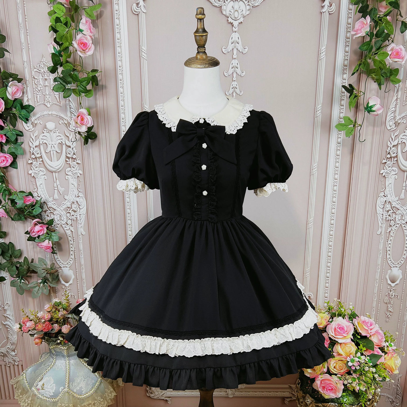 DMFS Lolita - DMFS - Piaget Servant / Maid Lolita OP Dress Vintage Lolita Dress