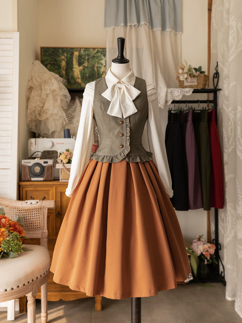 Forest Wardrobe - Forest Basket - Elegant Lolita Pleated Skirt