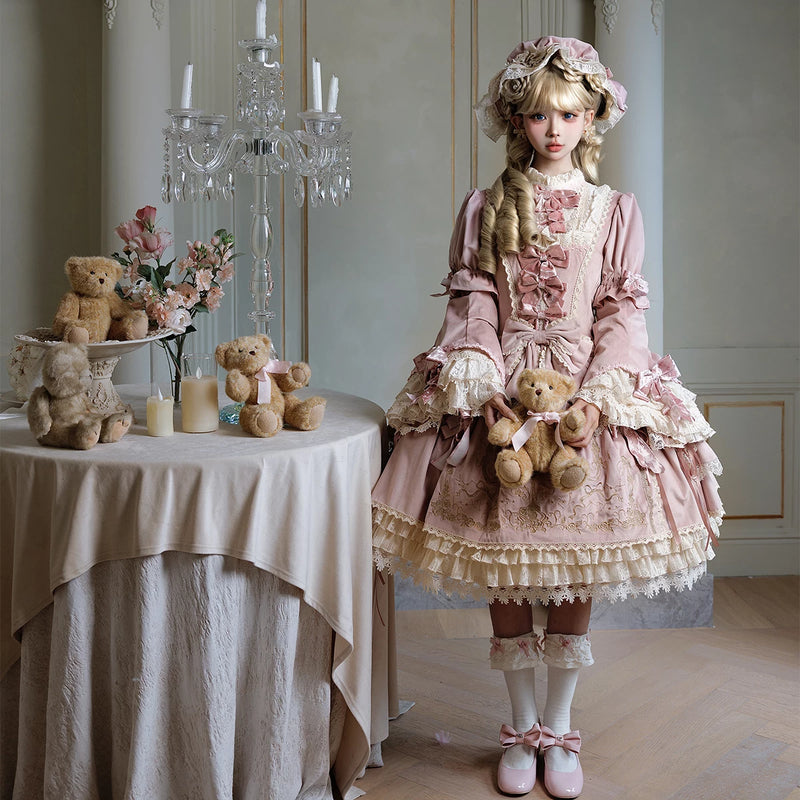Thorn Rose Candle Doll pink Lolita coordinate with matching accessories