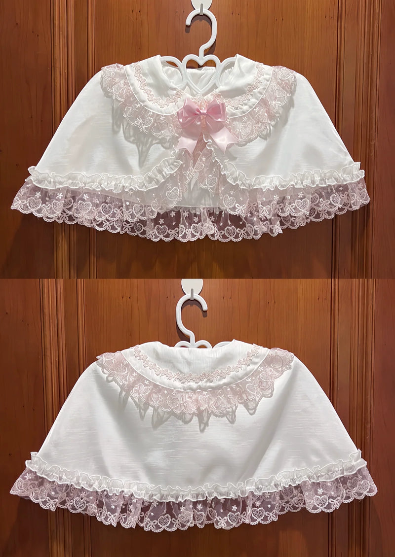 Love Overture - Sweet Lolita JSK Dress, Tiered Ruffles and Heart Lace 40624:685338