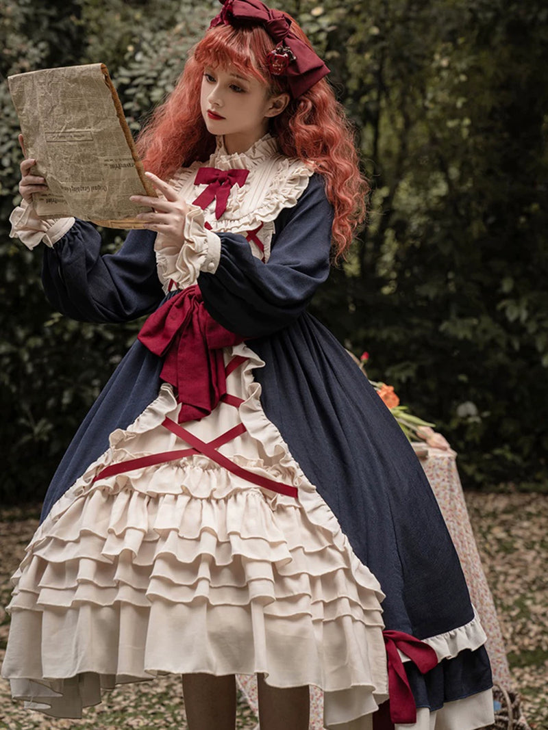 Yueele - Sweet Bow Spring - Plus-Size Sweet Lolita OP Dress - detail view 3