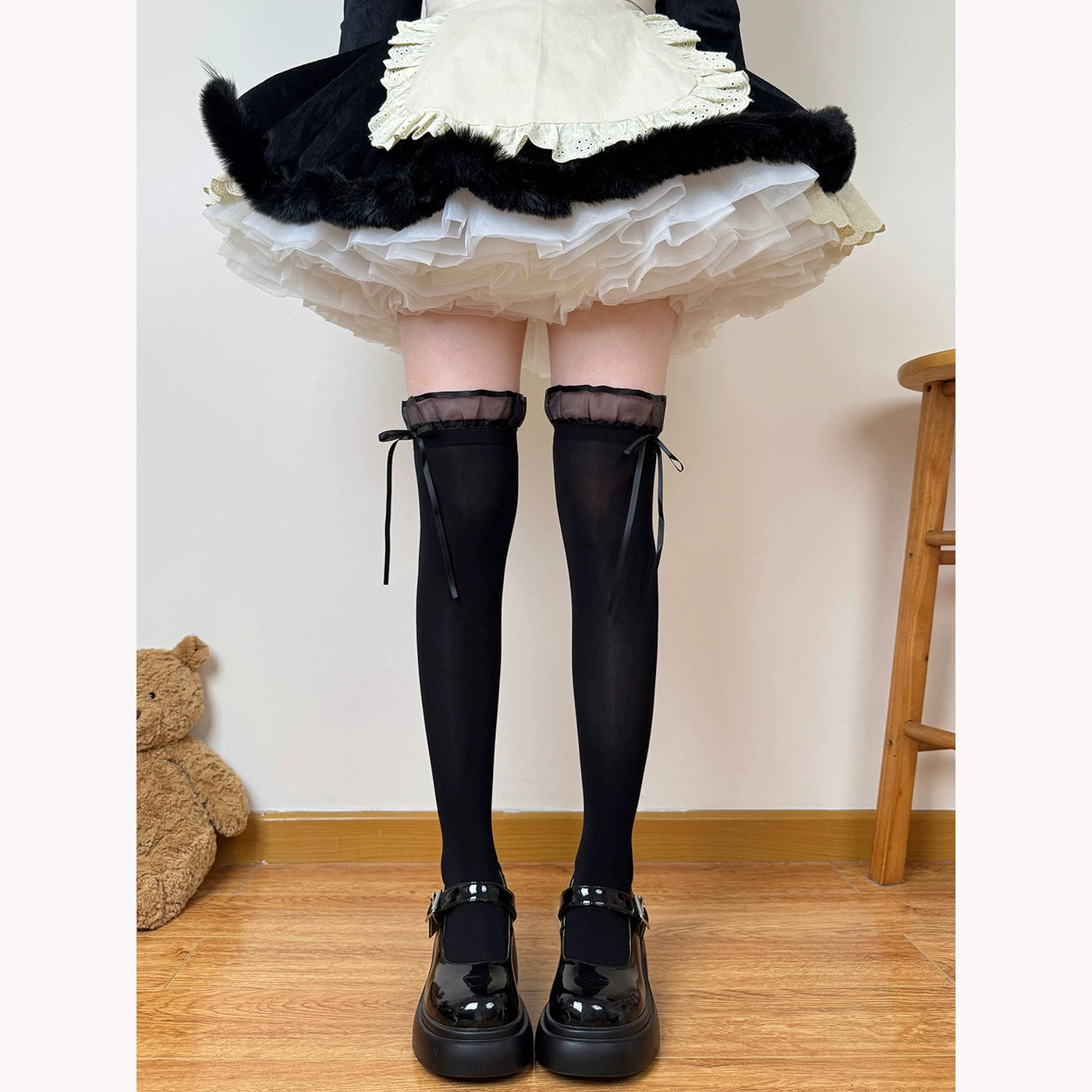 Chubby Bear Tales - Showa Doll - Over-the-Knee Socks with Lace Trim
