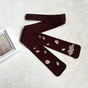 Hazelnut Brown Falling Leaves Embroidered Belt (one size, order M) Pre-sale, shipping starts Nov 6 / S